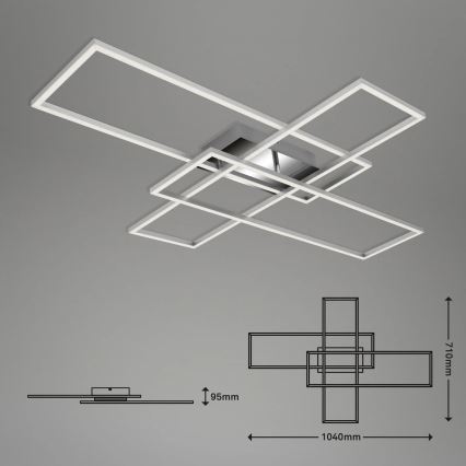 Briloner - Dimbar LED ytmonterad ljuskrona FRAME LED/50W/230V