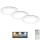 Briloner - KIT 3x Infälld dimbar LED badrumsbelysning LED/4,8W/230V 3000-6500K IP44 + fjärrkontroll
