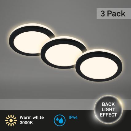 Briloner - KIT 3x Infälld LED badrumsbelysning LED/3W/230V IP44