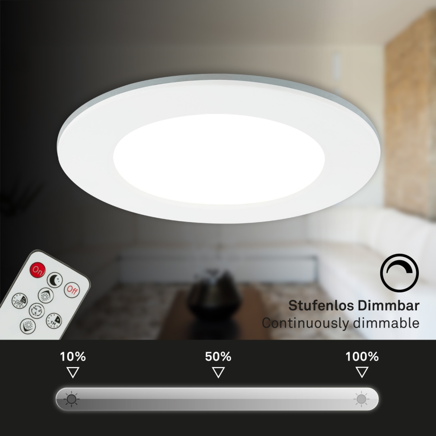 Briloner - KIT 3x Infälld dimbar LED badrumsbelysning LED/4,8W/230V 3000-6500K IP44 + fjärrkontroll