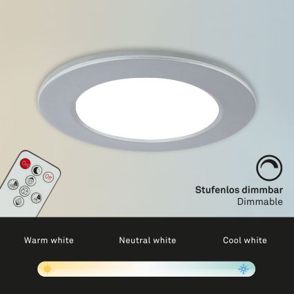 Briloner - KIT 3x Infälld dimbar LED badrumsbelysning LED/4,8W/230V 3000-6500K IP44 + fjärrkontroll