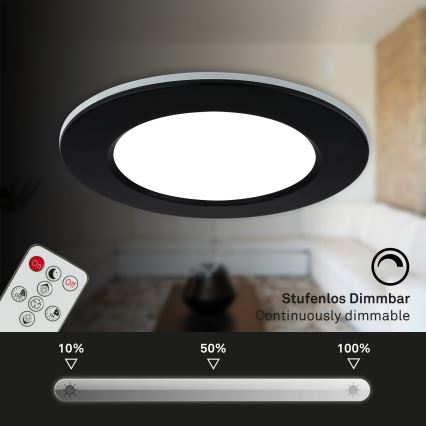 Briloner - KIT 3x Infälld dimbar LED badrumsbelysning LED/4,8W/230V 3000-6500K IP44 + fjärrkontroll