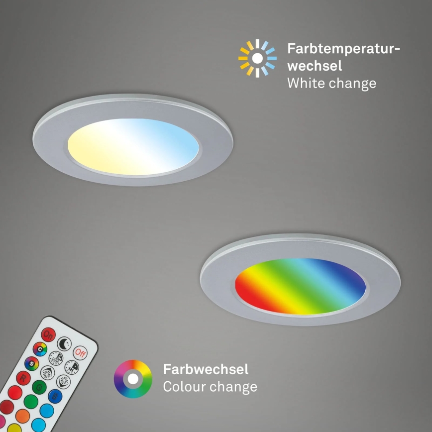 Briloner - KIT 3x LED RGBW Ljusreglerad hängande badrumslampa LED/4,8W/230V 3000-6500K IP65 + fjärrkontroll