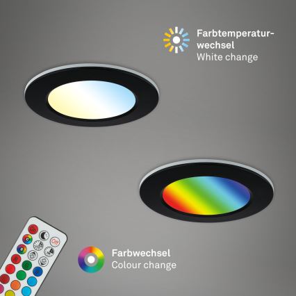 Briloner - KIT 3x LED RGBW Ljusreglerad hängande badrumslampa LED/4,8W/230V 3000-6500K IP65 + fjärrkontroll