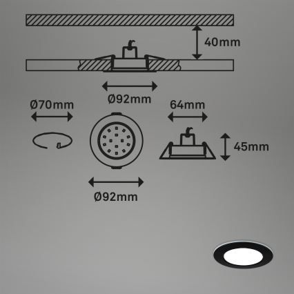 Briloner - KIT 3x LED RGBW Ljusreglerad hängande badrumslampa LED/4,8W/230V 3000-6500K IP65 + fjärrkontroll