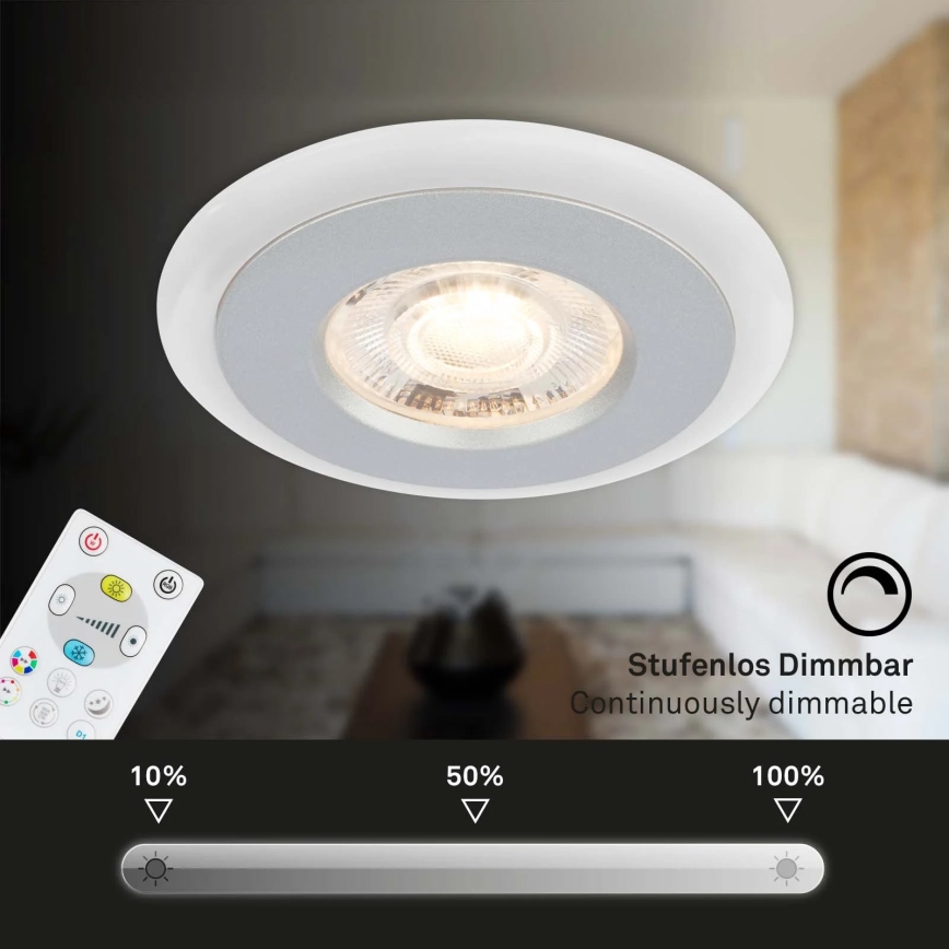 Briloner - KIT 3x LED RGBW Ljusreglerad hängande badrumslampa LED/5W/230V 3000-6500K IP44 + fjärrkontroll