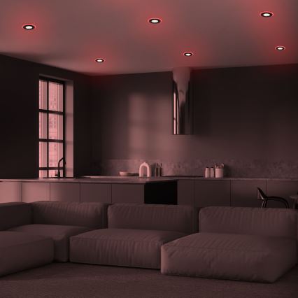 Briloner - KIT 3x LED RGBW Ljusreglerad hängande badrumslampa LED/5W/230V 3000-6500K IP44 + fjärrkontroll
