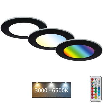 Briloner - KIT 3x LED RGBW Ljusreglerad hängande badrumslampa LED/4,8W/230V 3000-6500K IP65 + fjärrkontroll