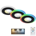 Briloner - KIT 3x LED RGBW Ljusreglerad hängande badrumslampa LED/5W/230V 3000-6500K IP44 + fjärrkontroll