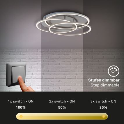 Briloner - LED Dimbar taklampa FRAMES LED/60W/230V matt krom