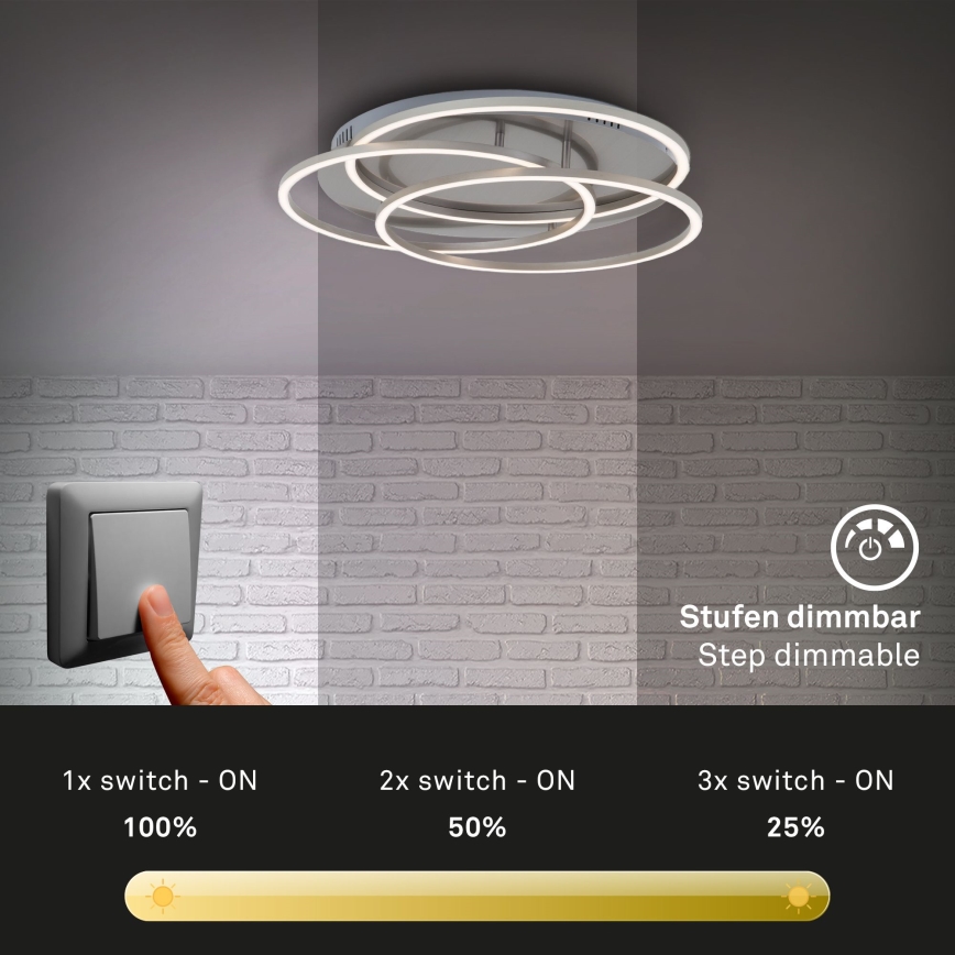 Briloner - LED Dimbar taklampa FRAMES LED/60W/230V matt krom