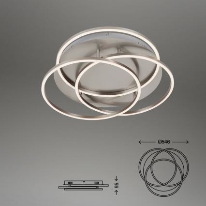 Briloner - LED Dimbar taklampa FRAMES LED/60W/230V matt krom