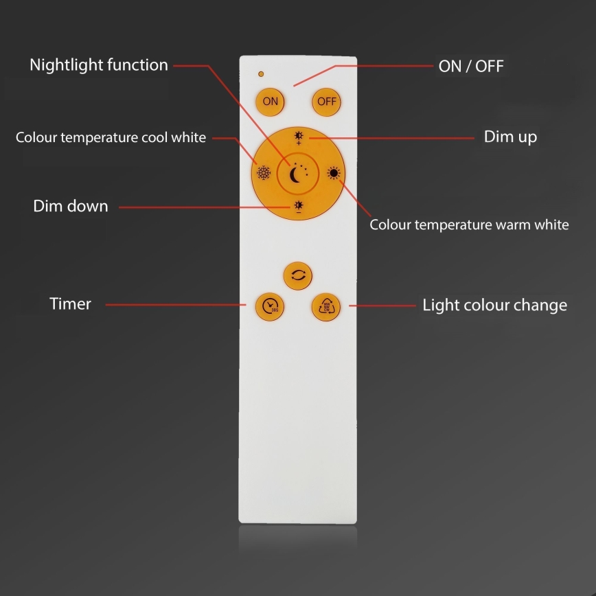Briloner - LED Dimbar taklampa RIPPLE LED/24W/230V 3000-6500K + fjärrkontroll
