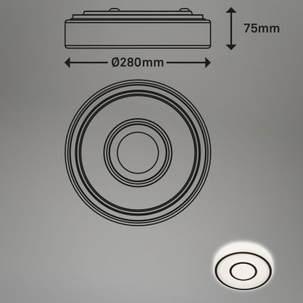 Briloner - LED taklampa SIRKEL LED/12W/230V svart