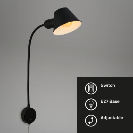 Briloner - Vägglampa BRELLO 1xE27/10W/230V