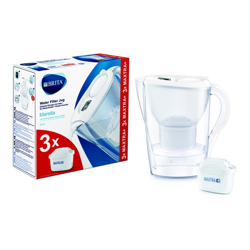 Brita - Filtervattenkokare Marella 2,4 l + 3 filters