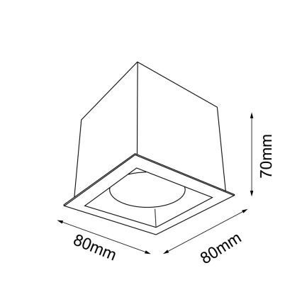 Brosline - Spotlampa 1xGU10/10W/230V vit