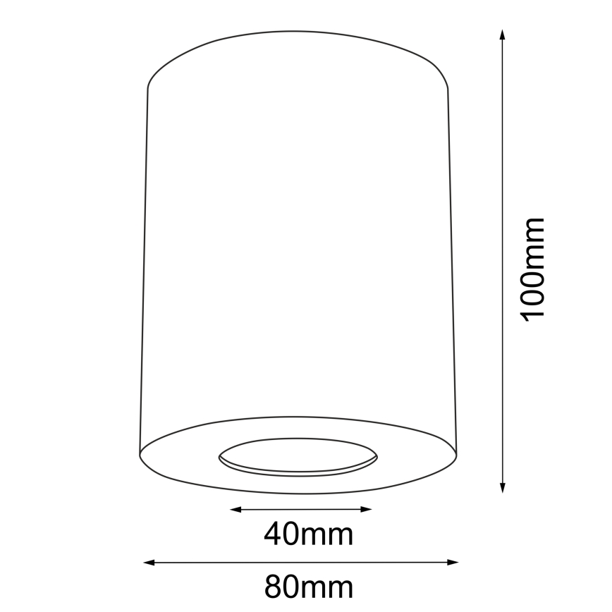 Brosline - Badrumsspot 1xGU10/10W/230V IP44 svart