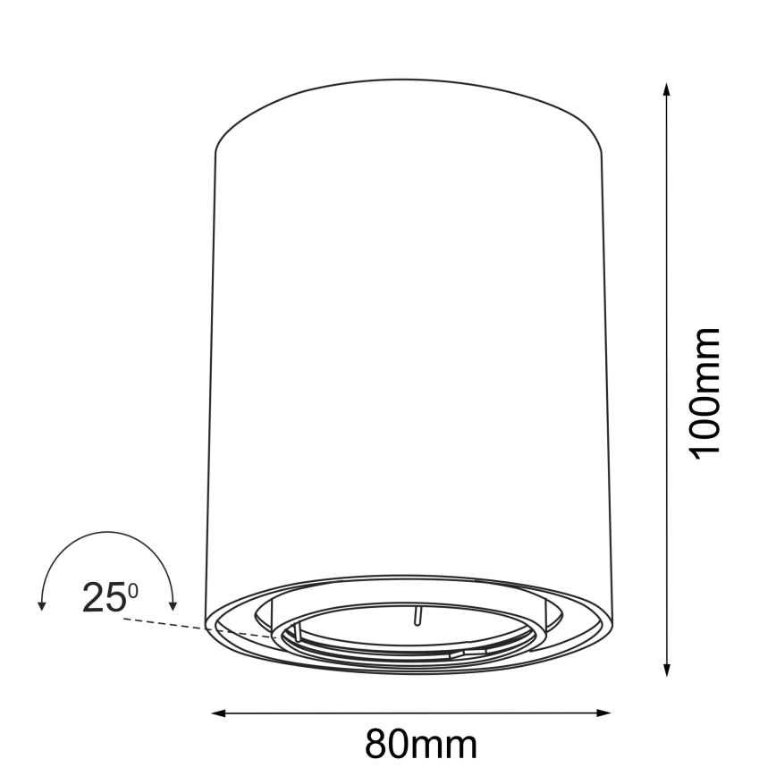 Brosline - Spotlampa 1xGU10/10W/230V vit