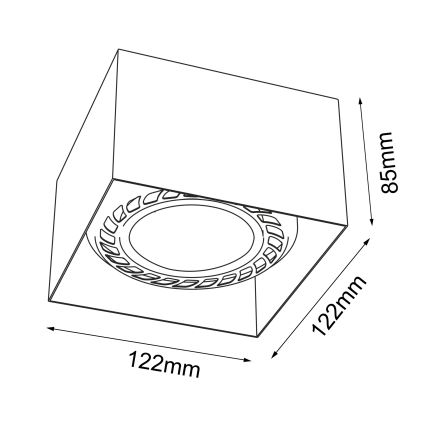 Brosline - Spotlampa 1xGU10/18W/230V vit