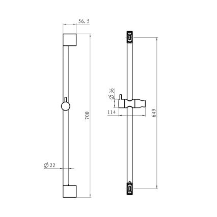 Bruckner - Dusch set skinande krom