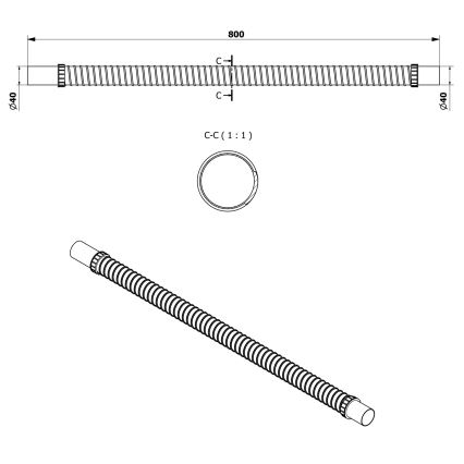 Bruckner - Flexibla anslutningsrör 80 cm vit