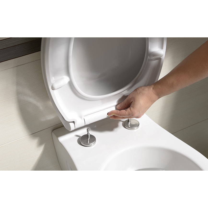 Bruckner - Toalettsits SoftClose FULDA SLIM vit