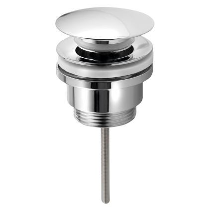 Bruckner - Tvättställsavlopp utan bräddavlopp CLICK-CLACK diameter 6,4 cm skinande krom