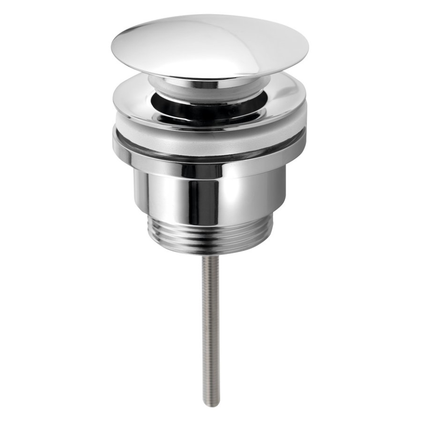 Bruckner - Tvättställsavlopp utan bräddavlopp CLICK-CLACK diameter 6,4 cm skinande krom