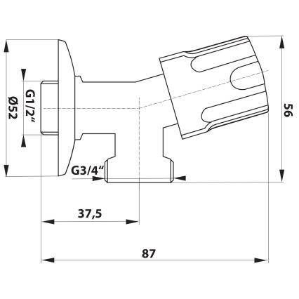 Bruckner - Washing maskin valve med check valve skinande krom
