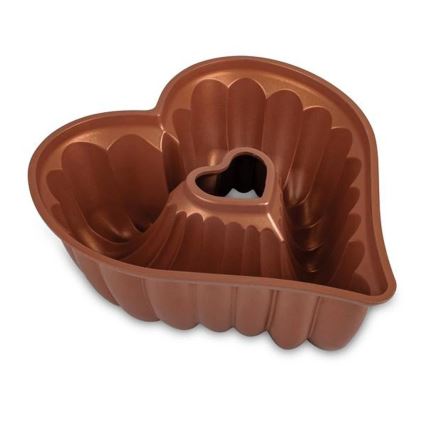 Bundtform KITCHISIMO hjärtformad/kopparfärgad