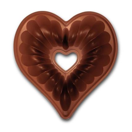 Bundtform KITCHISIMO hjärtformad/kopparfärgad