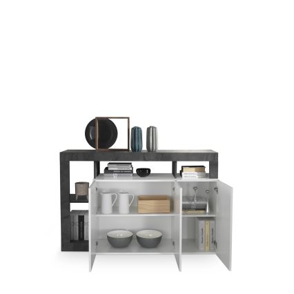 Byrå LENOR vit/antracit