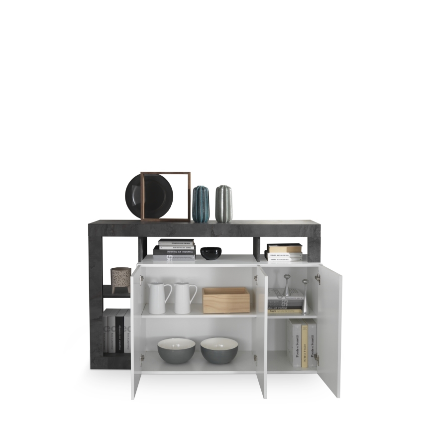 Byrå LENOR vit/antracit