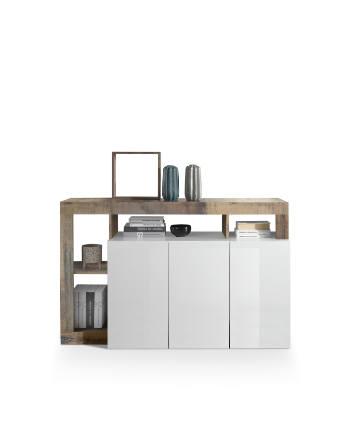 Byrå LENOR vit/brun