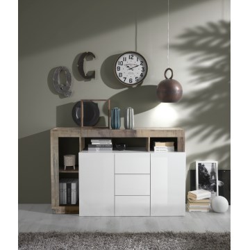 Byrå LENOR vit/brun
