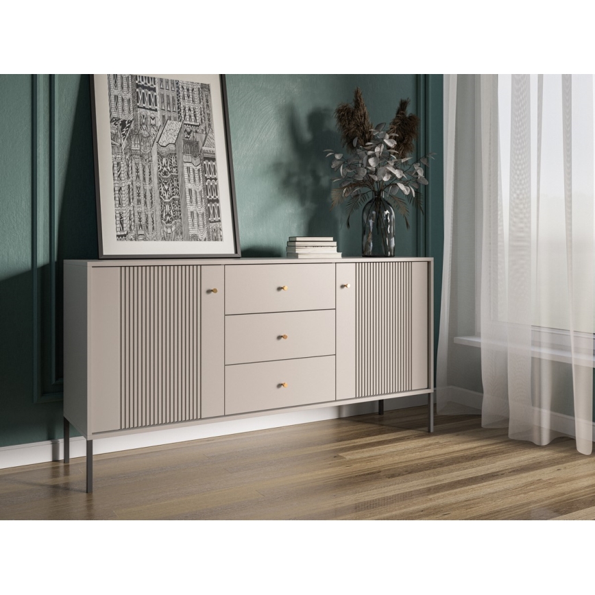 Byrå LUE beige/svart