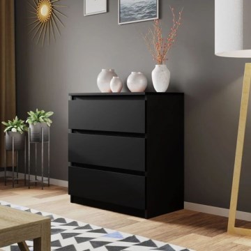 Byrå MALWA 77x70 cm svart