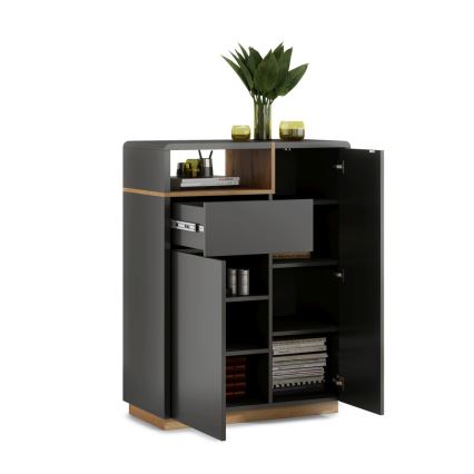 Byrå med låda FRED antracit/ek Artisan