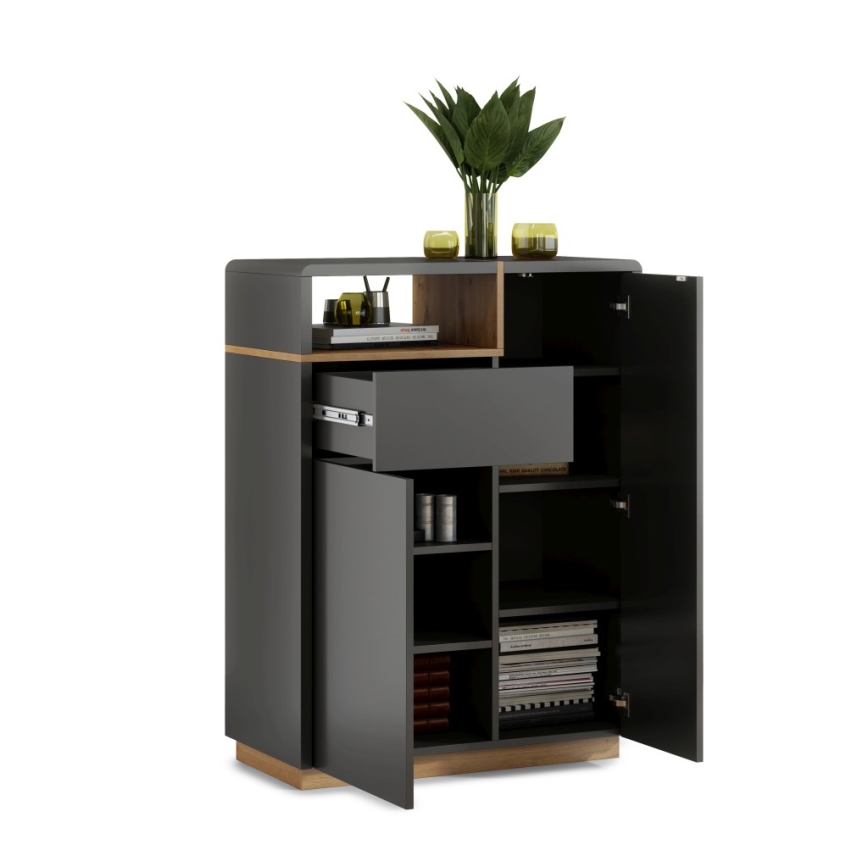 Byrå med låda FRED antracit/ek Artisan