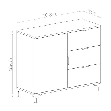 Byrå med lådor LORA ek artisan