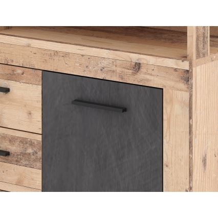 Byrå RUNA ljusbrun/antracit
