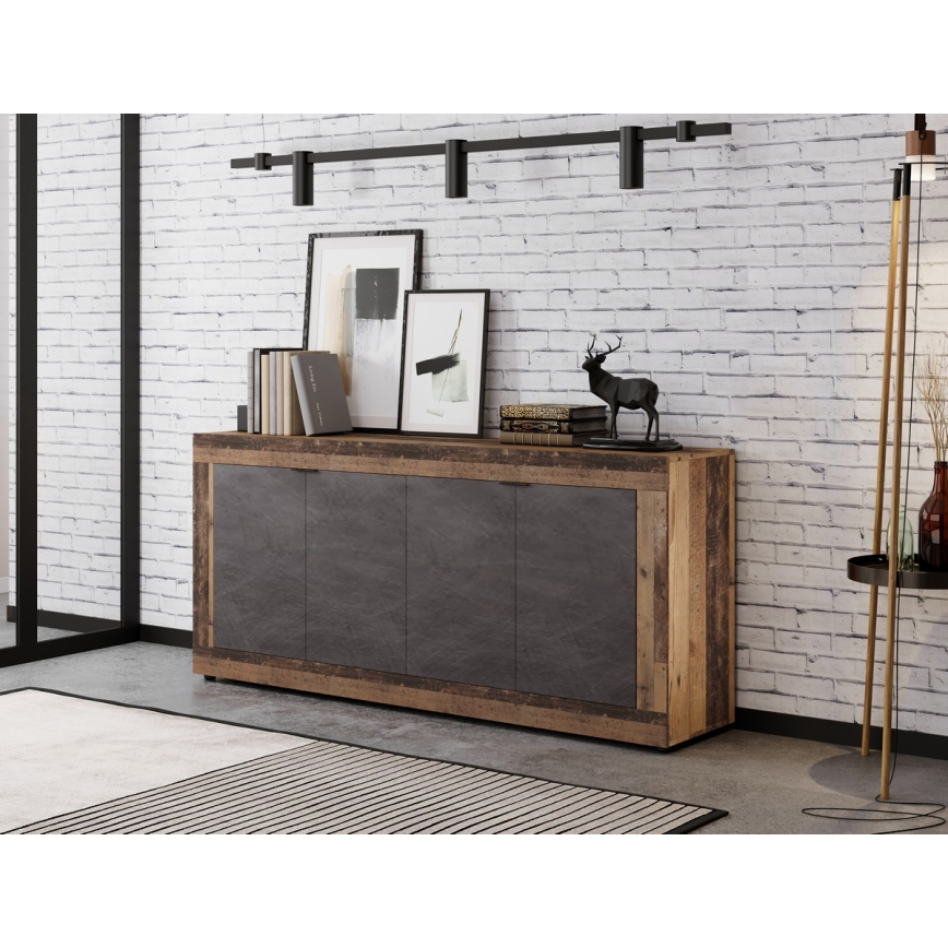 Byrå RUNEA mörkbrun/antracit