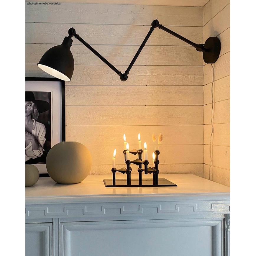 ByRydens - ByRydens - Dimbar vägglampa BASAR 1xE27/5W/230V svart