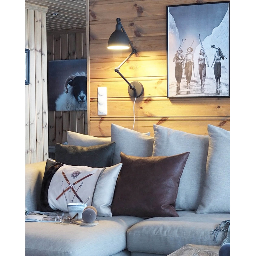 ByRydens - ByRydens - Dimbar vägglampa BASAR 1xE27/5W/230V svart