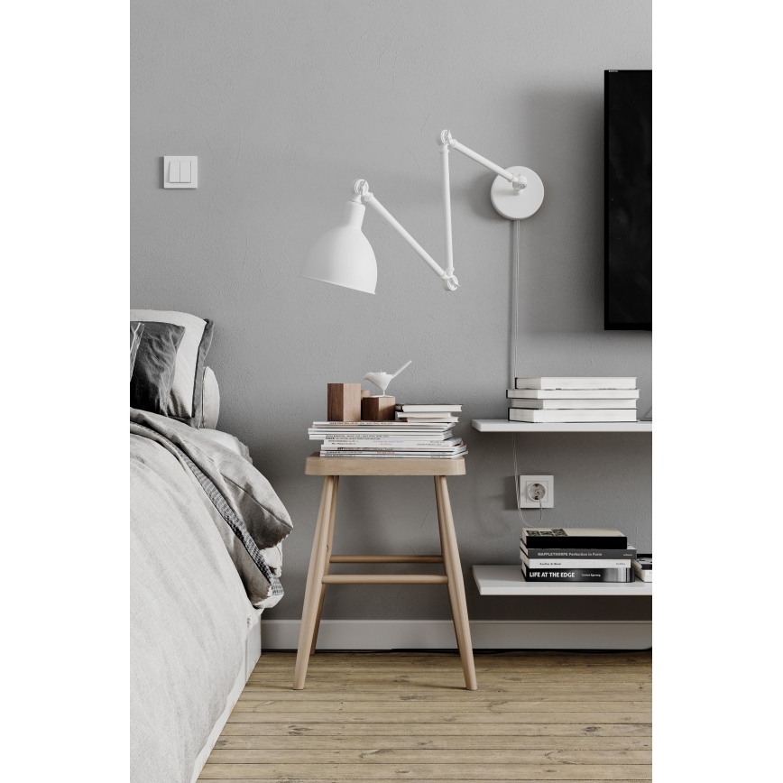 ByRydens - ByRydens - Dimbar vägglampa BASAR 1xE27/5W/230V vit