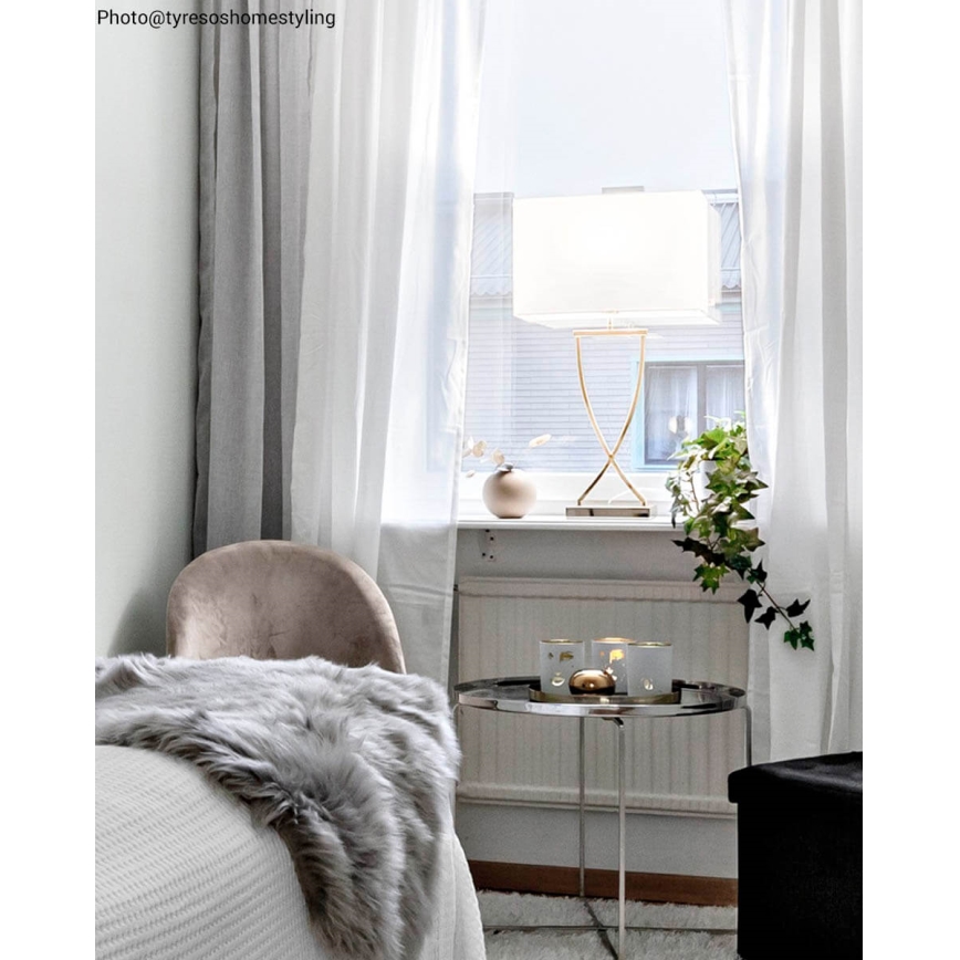 ByRydens - Bordslampa OMEGA 1xE27/5W/230V vit/mässing