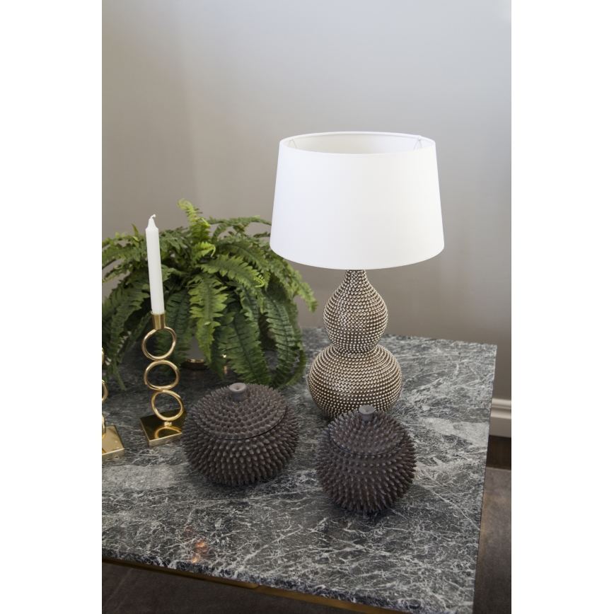 ByRydens - Bordslampa LOFTY 1xE27/5W/230V vit/silver