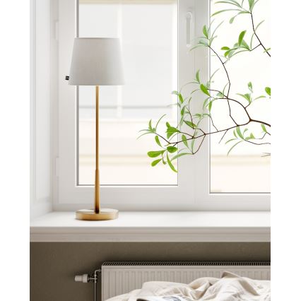 ByRydens - Bordslampa LUMI 1xE27/8W/230V vit/guld 68,5 cm