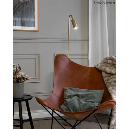ByRydens - Golvlampa CURVE 1xGU10/7W/230V guldig